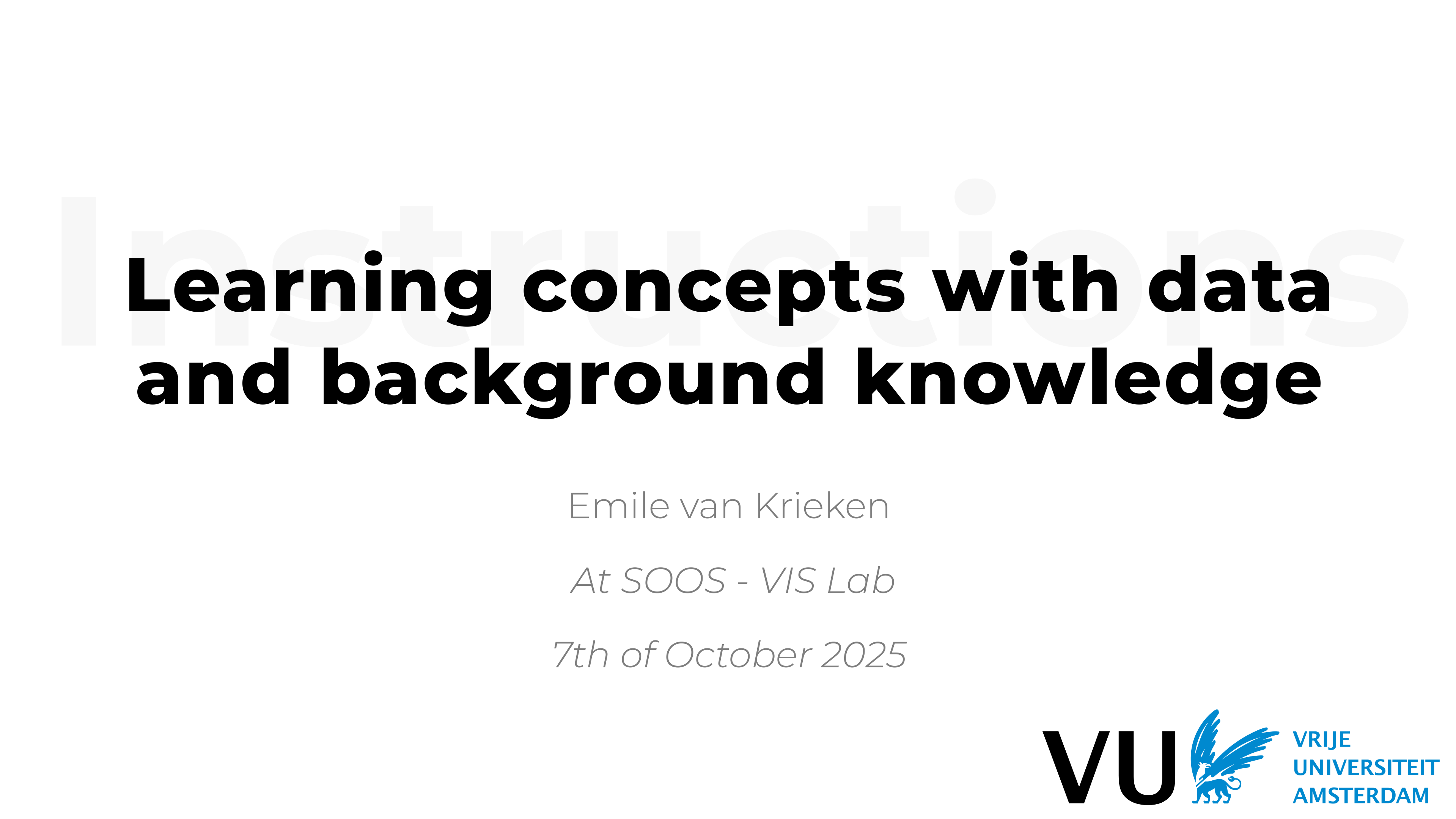 Instructions: Learning Concepts with Data and Background Knowledge
