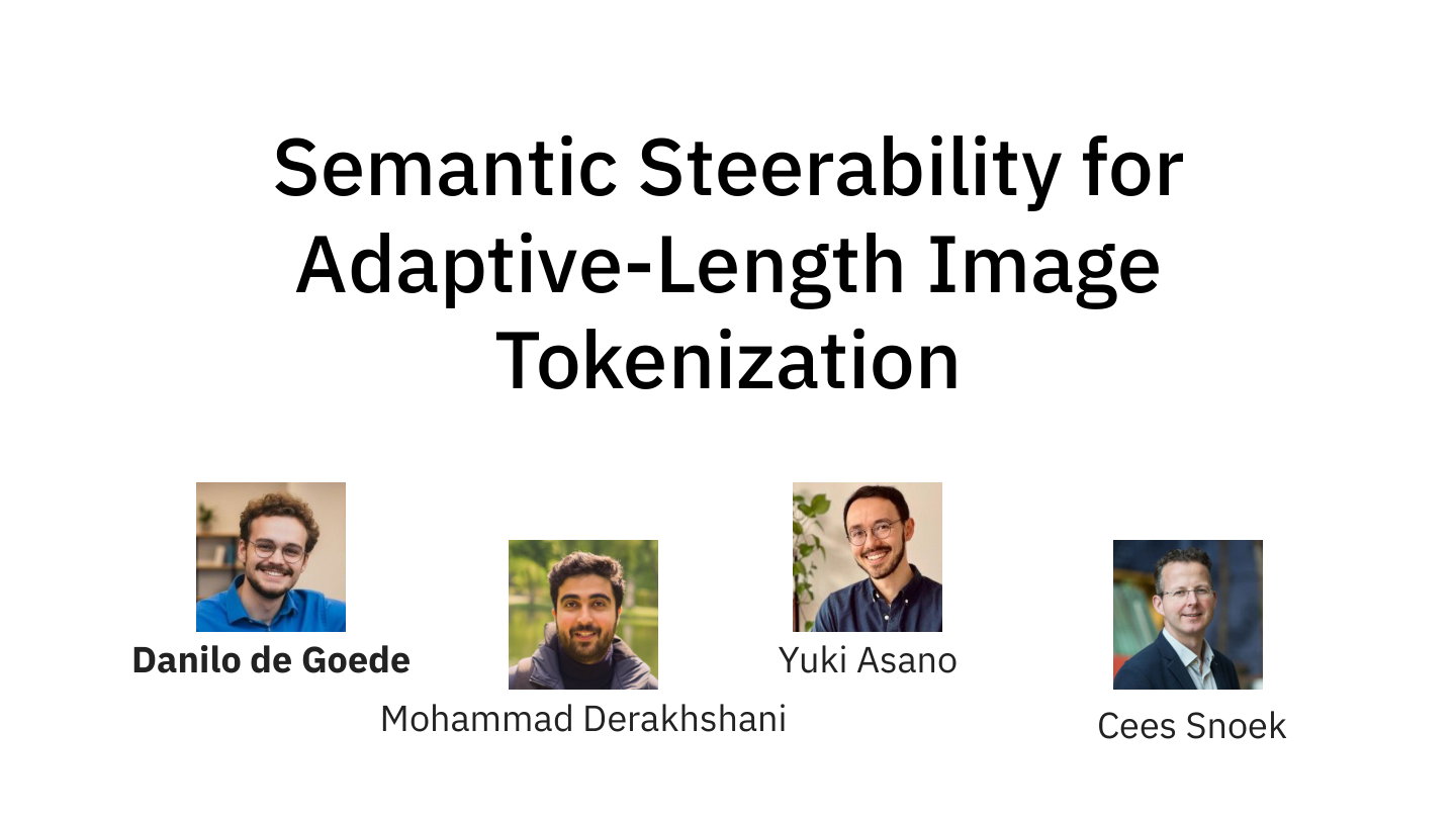 Semantic Steerability for Adaptive-Length Image Tokenization