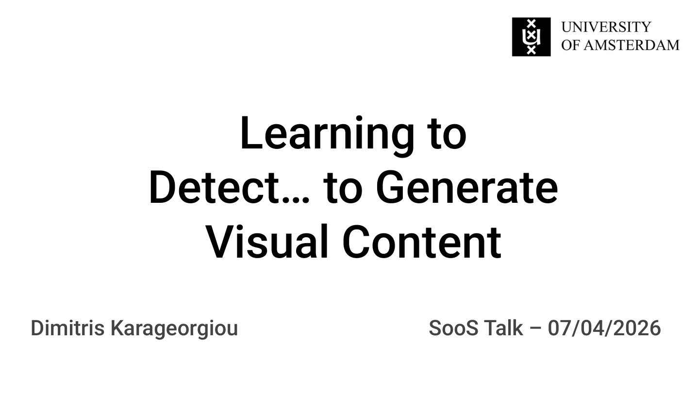Learning to Detect… to Generate Visual Content